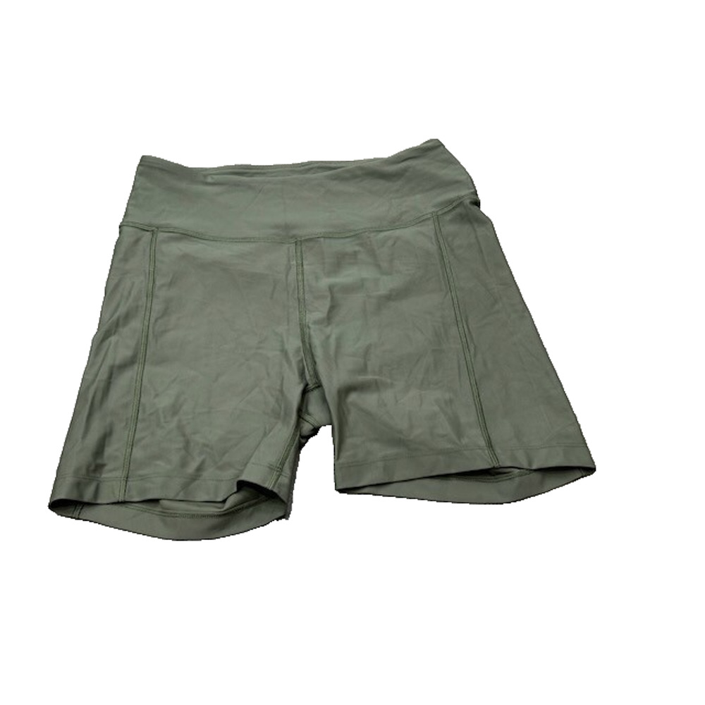 NWT Outdoor Voices Womens Warmup Biker Shorts Elastic Waist Workout Olive Size M